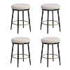 PAGED 24.75"Counter and Bar Stools with Sponge Cushion,Chic Barstools for Kitchen and Dining Room,Set of 2 - 4 of 4