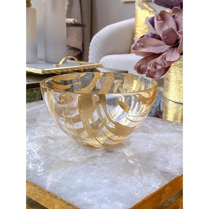 Classic Touch Dessert Bowl Brushed Gold - 6.5"D, 2 of 4