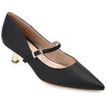 Journee Collection Womens Manza Kitten Heel Mary Jane Pointed Toe Pumps