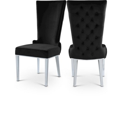 Meridian Furniture,Serafina Velvet Dining Chair, Set of 2