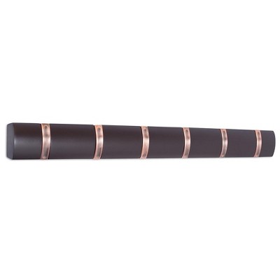 Oil Rubbed Bronze Wall Mounted Coat and Hat Rack with Folding Hooks