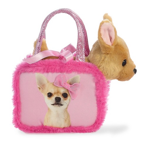 Aurora Fancy Pals 7 Pretty In Pink Chihuahua Pet Carrier Stuffed Animal :  Target