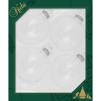 Northlight 4ct Clear and Frosted Winter Tree Glass Christmas Ball Ornaments  3.25 (80mm), 4 - King Soopers