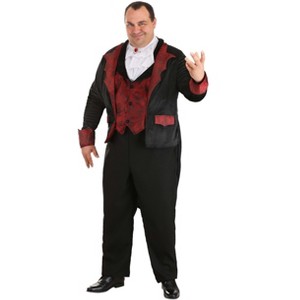 HalloweenCostumes.com Men's Plus Size Dashing Vampire Costume - 1 of 4