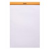 Rhodia Staplebound Notepad - Lined w/ margin 80 sheets - 8 1/4 x 12 1/2 - Orange cover - 2 of 4