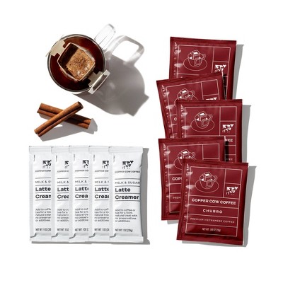 Copper Cow Churro Dark Roast Latte Pour Over Kit - 7.4oz