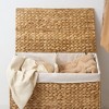 Kumasinova Water Hyacinth Woven Laundry Hamper with Removable Liner,Rectangular Natural Dirty Clothes Basket,120L Capacity,24"L x 12.8"W x 24"H - 4 of 4