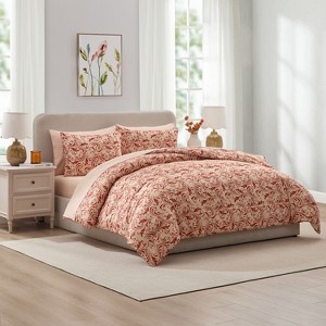 Nestl Bed in a Bag, 7pc Comforter Set Biomorphic Design, Modern Comforter Sets with Sheets, Bed in a Bag Set - 1 of 4