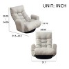 FONTOI Lounge Chair Living Room Swivel Accent Chair Leisure Chair with Side Pocket, Adjustable Head and Waist, Gray 31.1"* 43.3"*34.65" - 3 of 4