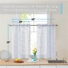 HLC.ME Joyce Lace Sheer Kitchen Cafe Curtain Tiers for Small Windows, Kitchen & Bathroom - Set of 2 - 3 of 4
