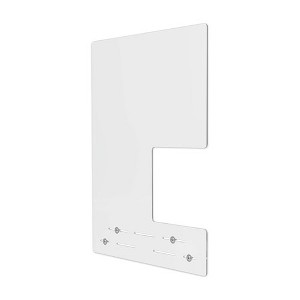 deflecto Mounting Safety Barrier with Side Pass Thru, 23.75" x 31.75", Acrylic, Clear, 2/Carton - 1 of 2