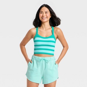 Women's Seamless Cropped Support Tank Top - JoyLab™ - 1 of 3