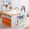 Jojoka 4 In 1 Kids Art Table and Chair Set,Toddler Craft Large Storage Desk With Portable Art Supply Organizer - 2 of 4