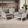 Patio Accent Chairs, Modern Accent Chair for Patio and Balcony, Upholstered Accent Chair with Plastic Frame and Cushion-Coolbibila - 2 of 4