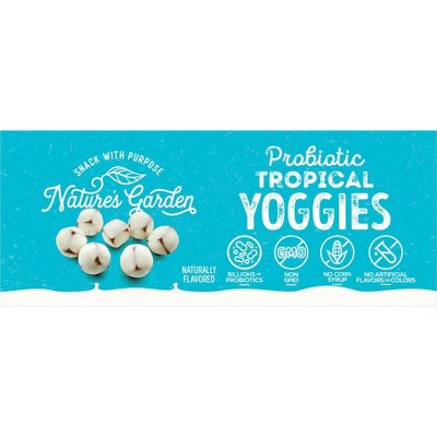 Nature's Garden Snacks Probiotic Yoggies Tropical Fruit Snacks Bag - 8.5oz/12ct