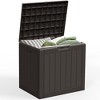 JIONJOY 30Gal Heavy-Duty Waterproof Deck Box w/Lockable Security Lid - UV Resistant Resin Storage - 2 of 4