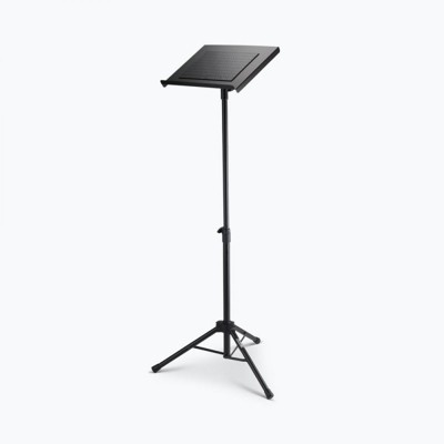 Adjustable Black Steel Laptop Stand with Rubber Feet