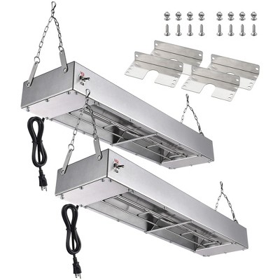 WeChef Electric Strip Heater 2 Pack Portable 24" 900W Commercial Heating Lamp Warmer for Fry Chicken