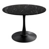 Round Dining Table with Printed Wood Grain Table Top,Metal Base Pedestal Kitchen Table for 4-6 Person for Kitchen Small Space-Maison Boucle - 2 of 4