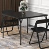 33.6" Portable Folding Card Table with PU Cushion, Metal Collapsible Table for Camping, Outdoor & Office Use - 4 of 4