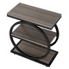 Syemin End Tables Industrial Narrow End Table with 3 Shelves, Space-Saving Side Table, Multi-Functional Sofa Table, Gray, 23.62"*11.81"*25.59" - 2 of 4