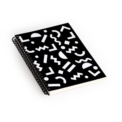 Three Of The Possessed Block Party Blk Spiral Notebook - Deny Designs