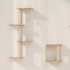 TopComfy Pet Tower Wall Mounted Cat Furniture 4 Piece Set Floating Perches Space Saving Climber Indoor Pet Toy for Cats, Beige, 13.7"*14.6"*9.5" - 3 of 4