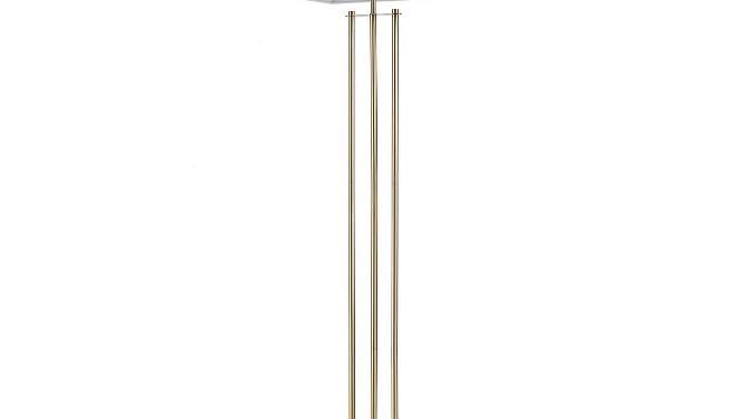 62&#34; Soho Floor Lamp with Linen Shade White - Globe Electric, 2 of 9, play video