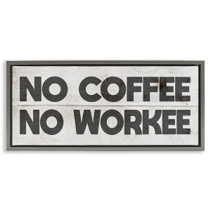 Stupell Industries No Coffee Funny Office Phrase, 25" x 11" - 1 of 4