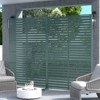 PexFix 72 in. x 47 in. Green Metal Freestanding Privacy Screen Garden Fence For Deck Patio Balcony Outdoor Privacy Panel Louvered Design - 3 of 4