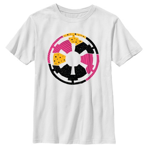 Boy s Star Wars Retro Galactic Empire Logo T shirt White X