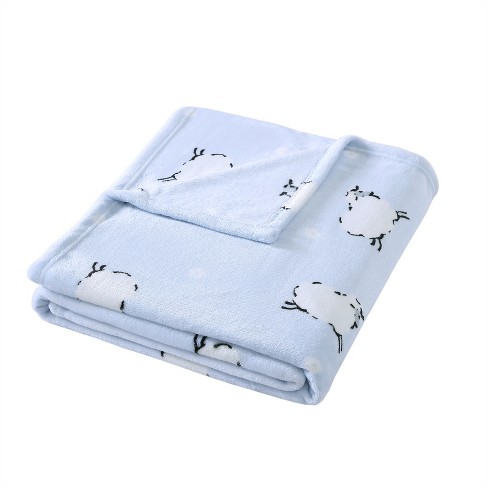 Poppy Fritz Sheep Blue Throw Blanket