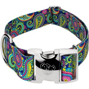 Country Brook Petz 1 1/2 Inch Premium Bright Paisley Dog Collar - 1 of 4