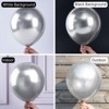 PartyWoo Balloons Metallic Silver Silver 18 12 10 5 Inch 123 pcs - 3 of 4