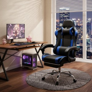 AZL1 Life Concept Video Computer Game Chair with Ergonomic Lumbar Support PU Leather Swivel Racing Chair with Arm - 1 of 4