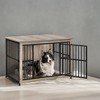 Dog Crate Furniture, End Table, Kennel for Dogs up to 70 lb, Modern Design Heavy-Duty Cage with Removable Tray, Double Doors - 3 of 4