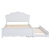 PAGED Full Size Platform Bed Modern Wooden Bed Frame with Twin Size Trundle and Pull Out 4-Layer Shelves for Bedroom - 3 of 4