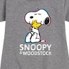 - Peanuts - Snoopy And Woodstock Graphic Short Sleeve Fleece Dress - 2 of 4