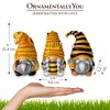 Buzzy Trio Set of Three Bumble Bee Gnome Figurines, 6" Tiered Tray Home or Garden Decoration| OrnamentallyYou - 3 of 4
