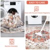 Washable Vintage Floral Area Rug, Large Soft Low Pile Non-Slip Print Carpet for Living Room, Nursery,Kitchen, Dining Room, or Bedroom - 3 of 4