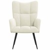 vidaXL Relaxing Chair Light grey Velvet (100% polyester), steel Standard - White Without footrest - 3 of 4