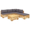vidaXL Garden Lounge Set Dark grey and teak wood - 3 of 4