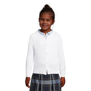 Lands' End School Uniform Kids Cotton Modal Cardigan Sweater - 1 of 3