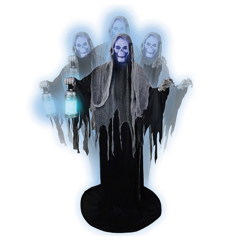 Tekky Toys 5.5 Ft Animated Rising Ghost Reaper Halloween Decoration Gray Target