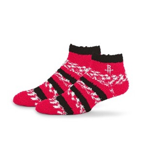 NBA Houston Rockets Multi Stripe Fuzzy Socks - 1 of 3
