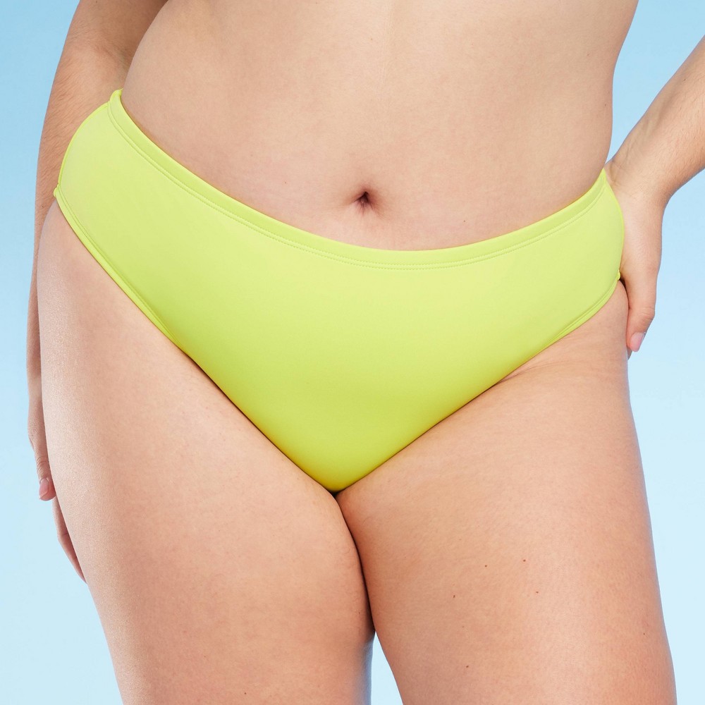 Photos - Swimwear Women's Mid-Rise Bikini Bottom - Shade & Shore™ Yellow 2X