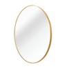 FONTOI 20 Inch Round Bathroom Wall Mirror Metal Frame HD Glass Shatterproof Safety Design Modern Home Decor Accent for Vanity, Gold, 20"*20"*1.1" - 3 of 4
