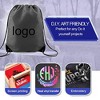 Gneeric Black Drawstring Backpack Bulk Combination DIY Reflective - 4 of 4