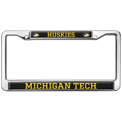 Michigan Technological University Mascot Full Size Standard License Plate Metal Frame