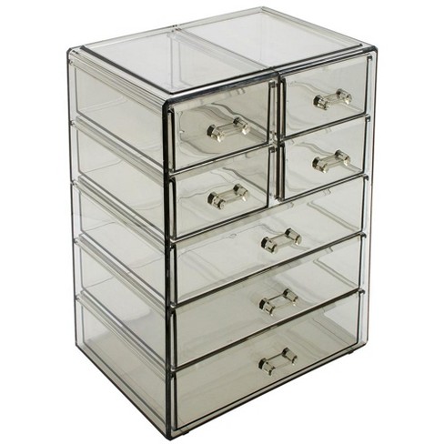 Casafield Cosmetic Makeup Organizer & Jewelry Storage Display Case, Clear Acrylic  Storage Drawer Set : Target